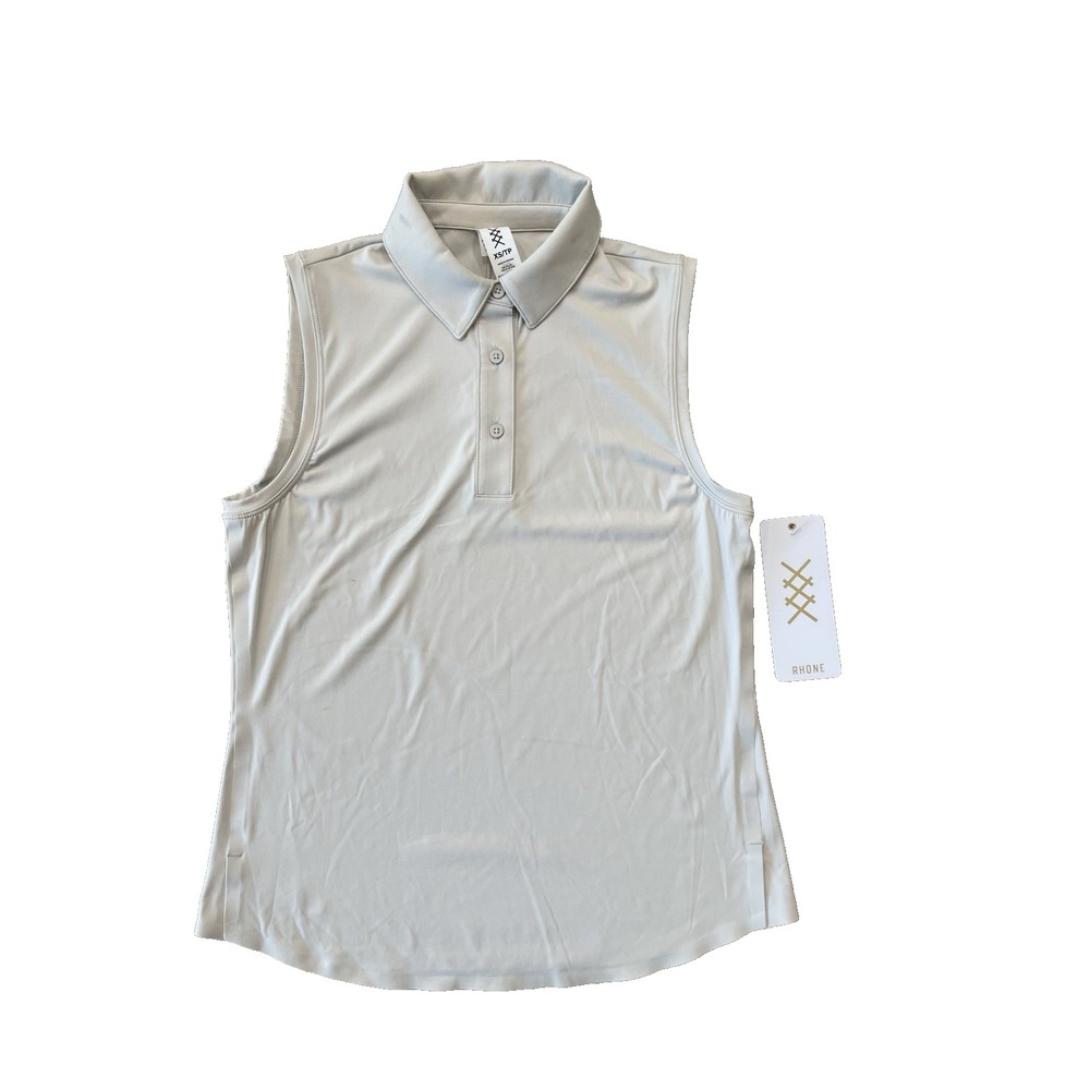 NWT Rhone Cream Course to Court Sleeveless Polo Shirt Women's Size XS  Ret.‎ $88